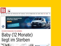 Bild zum Artikel: Schwer misshandelt - Baby (13 Monate) liegt im Sterben