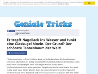Bild zum Artikel: Er tropft Nagellack ins Wasser und tunkt eine Glaskugel hinein. Der Grund? Der schönste...
