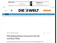 Bild zum Artikel: Göring-Eckardt: Flüchtlingskinder brauchen Recht auf Kita-Platz