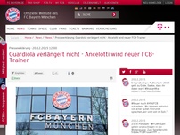 Bild zum Artikel: Presseerklärung:Guardiola verlängert nicht - Ancelotti wird neuer FCB-Trainer