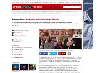 Bild zum Artikel: Referendum: Slowenen schaffen Homo-Ehe ab