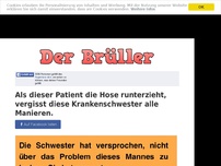 Bild zum Artikel: Als dieser Patient die Hose runterzieht, vergisst diese Krankenschwester alle Manieren.