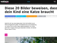 Bild zum Artikel: Diese 20 Bilder beweisen, dass dein Kind eine Katze braucht