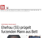 Bild zum Artikel: Pfefferspray, Polizei, Knast - Ehefrau (55) prügelt furzenden Mann aus Bett