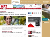 Bild zum Artikel: Polizistin: Zahlen zu Flüchtlingskriminalität sind gefälscht