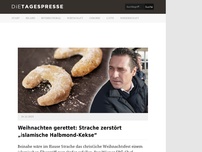 Bild zum Artikel: Weihnachten gerettet: Strache zerstört „islamische Halbmond-Kekse“