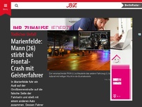 Bild zum Artikel: Marienfelde: Mann stirbt bei Frontalunfall mit einem Geisterfahrer