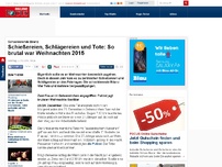 Bild zum Artikel: Schockierende Bilanz - Schießereien, Schlägereien und Tote: So brutal war Weihnachten 2015