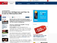 Bild zum Artikel: Schockierende Bilanz - Schießereien, Schlägereien und Tote: So brutal war Weihnachten 2015