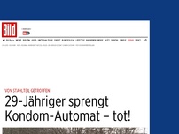 Bild zum Artikel: Von Stahlteil getroffen - Junger Mann sprengt Kondom-Automat – tot!