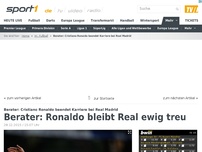 Bild zum Artikel: Berater: Ronaldo beendet Karriere bei Real