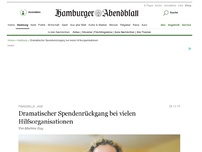 Bild zum Artikel: Finanzielle Lage: Dramatischer Spendenrückgang bei vielen Hilfsorganisationen