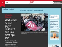 Bild zum Artikel: Wachsende Gewalt gegen Polizisten darf uns nicht egal sein