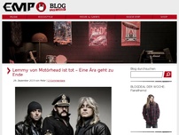 Bild zum Artikel: Lemmy von Motörhead ist tot – Eine Ära geht zu Ende