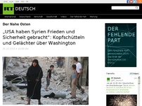 Bild zum Artikel: „USA haben Syrien Frieden und Sicherheit gebracht“: Kopfschütteln und Gelächter über Washington