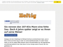 Bild zum Artikel: Sie nennen den 107-Kilo Mann eine fette Sau. Doch 4 Jahre später zeigt er es ihnen auf seine Weise!