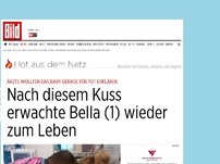 Bild zum Artikel: Baby fast für tot erklärt - Nach diesem Kuss erwachte Bella (1) wieder zum Leben