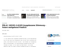 Bild zum Artikel: POL-K: 160101-1-K/LEV Ausgelassene Stimmung - Feiern weitgehend friedlich