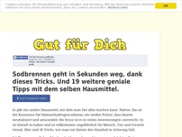 Bild zum Artikel: Sodbrennen geht in Sekunden weg, dank dieses Tricks. Und 19 weitere geniale Tipps mit dem selben...