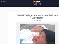 Bild zum Artikel: Sie sind Zwillinge - aber mit unterschiedlichem Geburtsjahr!