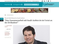 Bild zum Artikel: 'Eine Zusammenarbeit mit Saudi-Arabien ist ein Verrat an der Zivilisation!'