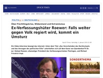 Bild zum Artikel: Ex-Verfassungshüter Roewer: Falls weiter gegen Volk regiert wird, kommt ein 'Umsturz'