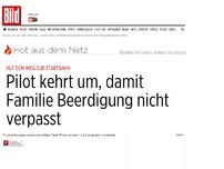 Bild zum Artikel: Auf dem Weg zur Startbahn - Pilot kehrt um, damit Familie zu Beerdigung kann