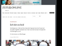 Bild zum Artikel: Sexuelle Übergriffe: Ich bin es leid