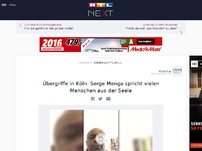 Bild zum Artikel: Übergriffe in Köln: Serge Menga spricht vielen Menschen aus der Seele