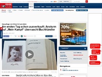 Bild zum Artikel: Neuauflage von Hitlers Schund-Werk - Am ersten Tag schon ausverkauft: Ansturm auf „Mein Kampf“ überrascht Buchhändler