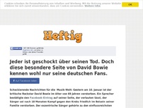 Bild zum Artikel: Jeder ist geschockt über seinen Tod. Doch diese besondere Seite von David Bowie kennen wohl nur...