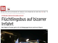 Bild zum Artikel: Drastische Aktion - Bus mit Flüchtlingen erreicht Kanzleramt