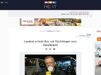 Bild zum Artikel: Landrat schickt Bus mit Flüchtlingen zum Kanzleramt