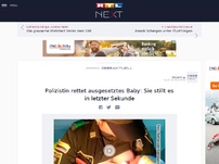 Bild zum Artikel: Polizistin rettet ausgesetztes Baby: Sie stillt es in letzter Sekunde