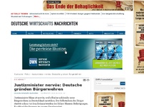 Bild zum Artikel: Justizminister nervös: Deutsche gründen Bürgerwehren