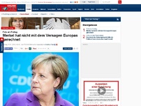 Bild zum Artikel: Fietz am Freitag - Merkel hat nicht mit dem Versagen Europas gerechnet