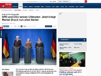 Bild zum Artikel: Kritik an Flüchtlingspolitik - SPD und CSU setzen Ultimaten: Jetzt kriegt Merkel Druck von allen Seiten