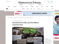 Bild zum Artikel: Amerikanerin in Köln: Syrische Männer schützten mich