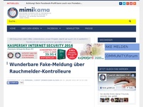 Bild zum Artikel: Wunderbare Fake-Meldung über Rauchmelder-Kontrolleure