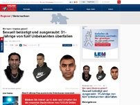 Bild zum Artikel: Wer kann Hinweise geben? - Seuxell belästigt und ausgeraubt: 31-Jährige von fünf Unbekannten überfallen