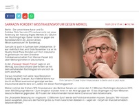 Bild zum Artikel: Sarrazin fordert Misstrauensvotum gegen Merkel