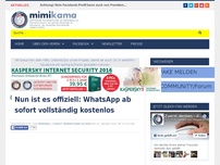 Bild zum Artikel: Nun ist es offiziell: WhatsApp ab sofort vollständig kostenlos