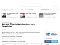 Bild zum Artikel: POL-MG: Öffentlichkeitsfahndung nach Sexualtäter