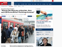 Bild zum Artikel: CDU-Außenpolitiker Kiesewetter - 'Müssen Bevölkerung vorbereiten, dass auch 2016 eine Million Flüchtlinge kommen'