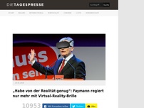 Bild zum Artikel: „Habe von der Realität genug“: Faymann regiert nur mehr mit Virtual-Reality-Brille