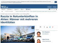 Bild zum Artikel: Razzia in Notunterkünften in Ahlen: Männer mit mehreren Identitäten