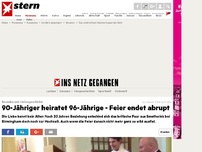 Bild zum Artikel: Mit 90 und 96 Jahren geheiratet: Das wohl älteste Hochzeitspaar der Welt