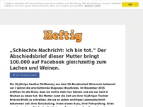 Bild zum Artikel: „Schlechte Nachricht: Ich bin tot.” Der Abschiedsbrief dieser Mutter bringt 100.000 auf Facebook...