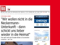 Bild zum Artikel: 8 Stunden Streik - Flüchtlinge wollen nicht bei Neckermann einziehen