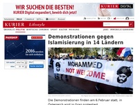 Bild zum Artikel: Demonstrationen gegen Islamisierung in 14 Ländern